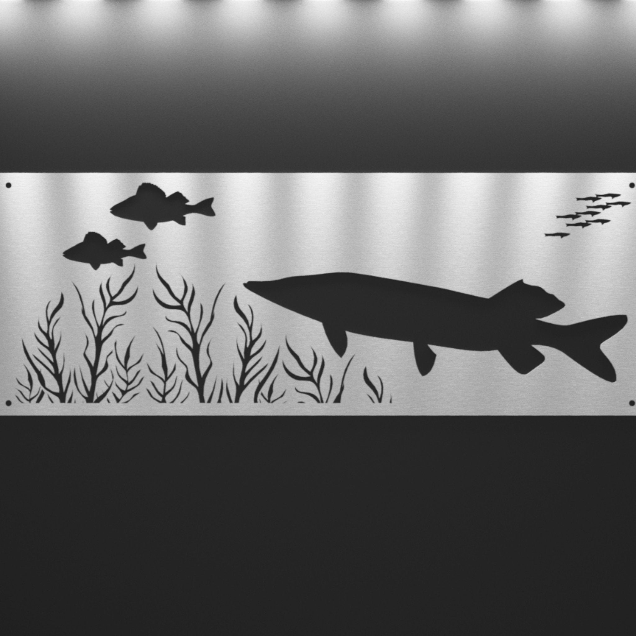 Pike Lurking Steel Wall Art