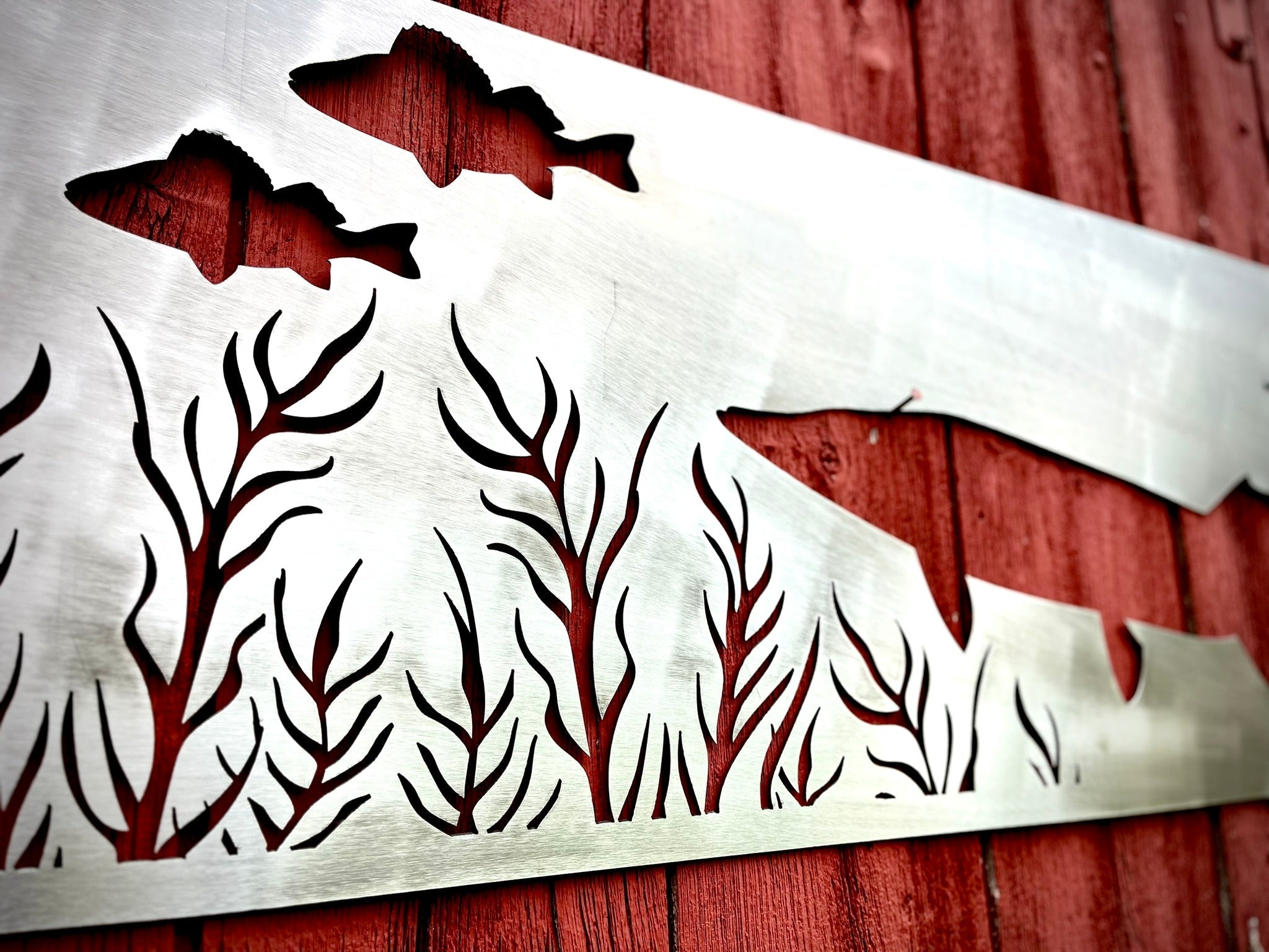 Pike Lurking Steel Wall Art